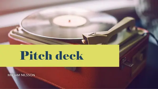 Retro pitch deck blue vintage retro