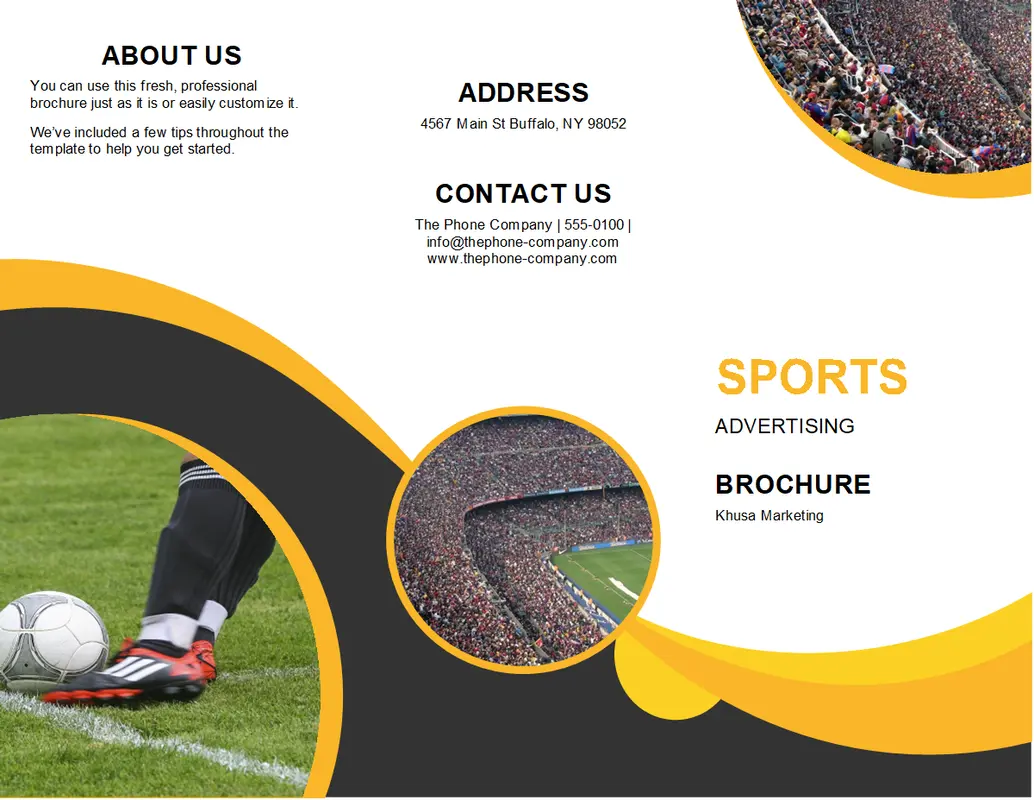 Sports brochure modern-simple