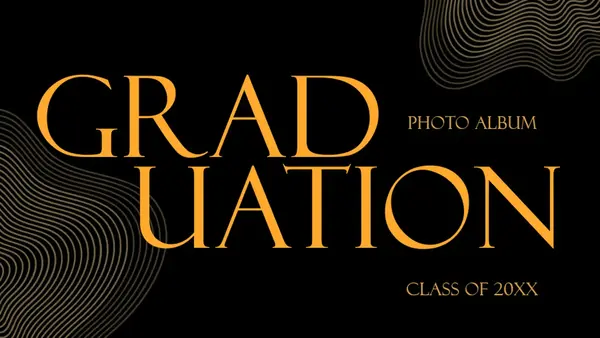 Dark graduation photo album modern bold