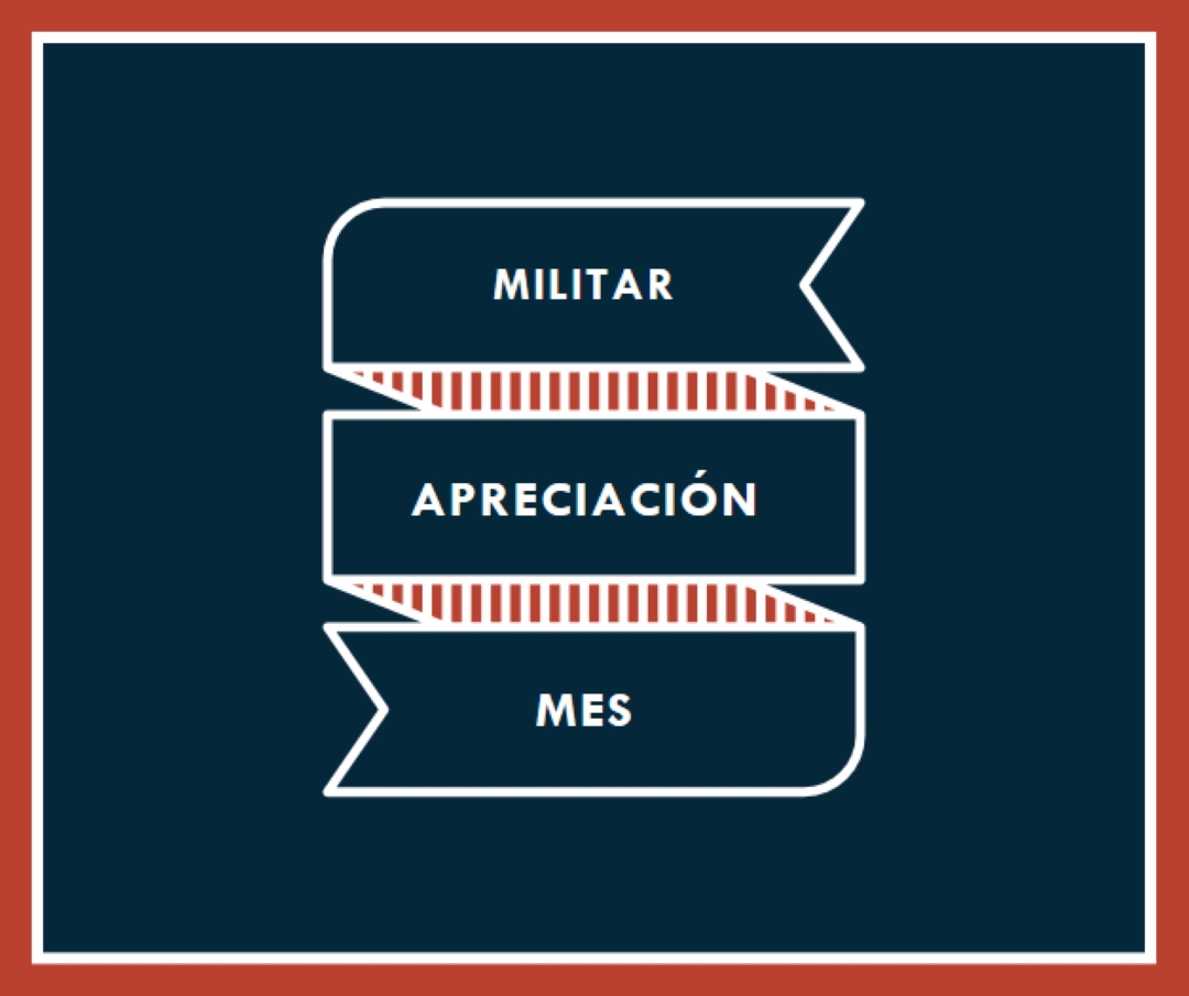 Celebración del mes de la apreciación militar blue modern-simple