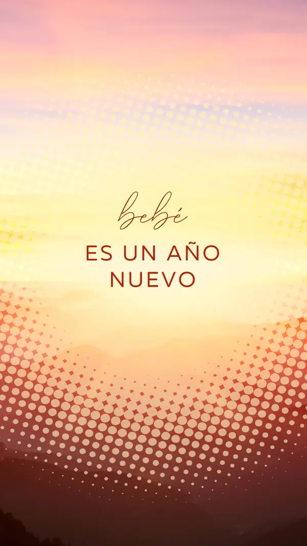 Bebé año nuevo yellow modern-simple