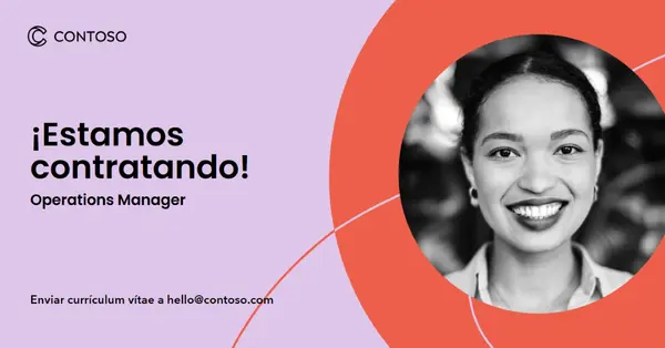Estamos contratando - gerente de operaciones pink modern-simple